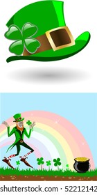  the vector leprechaun with a gold pot