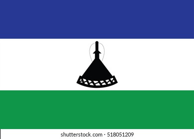 Vector Lesotho flag, Lesotho flag illustration, Lesotho flag picture, Lesotho flag image