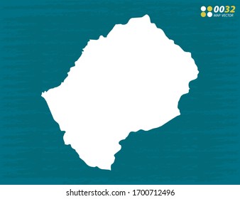 Vector of Lesotho map on dark background.