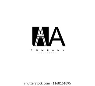 Vector Letter AA Combine Linked Modern Monogram Logotype