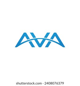 Vector letter AVA logo design with premium concept
