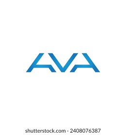 Vector letter AVA logo design with premium concept