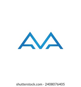 Vector letter AVA logo design with premium concept