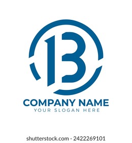 Vector letter b business type logo design