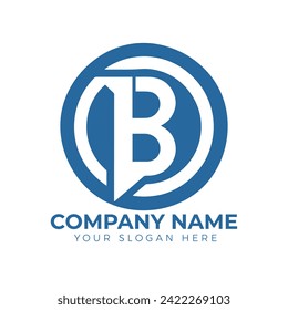 Vector letter b business type logo design