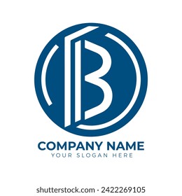 Vector letter b business type logo design