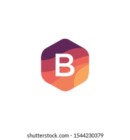vector letter B creative background