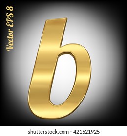 Vector Letter B Gold Solid Alphabet Stock Vector (Royalty Free ...