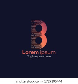 vector letter B logo design template