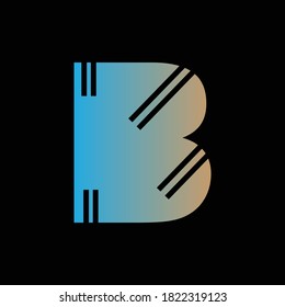 Vector Letter B Logo Design Template.Letter B Logo. B Letter Design Vector.