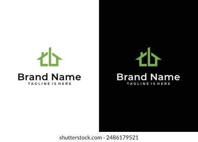 Vector letra B logo, líneas geométricas abstractas de la casa