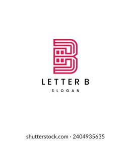 Diseño de iconos de logotipo de letra b del vector