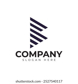 Vector Letra B Logotipo Plantilla Premium