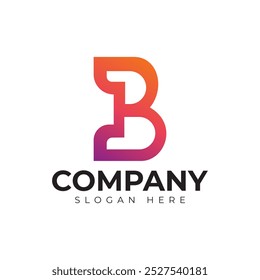 modelo premium do logotipo da letra b do vetor