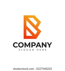 Vector Letra B Logotipo Plantilla Premium