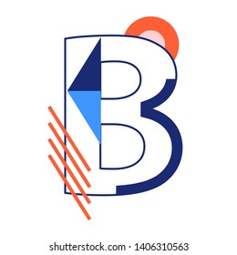 Vector Letter B Modern Abstract Font Stock Vector (Royalty Free ...