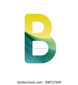 Vector letter B with modern colorful texture