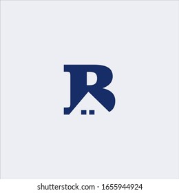 vector letter b negative home initial logo design template
