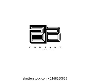 Vector Letter BB Combine Linked Modern Monogram Logotype