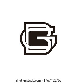 vector of letter bg linked negative space design fit for logo decoration