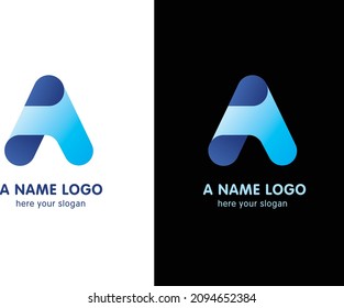 Vector letter business logo name starts A