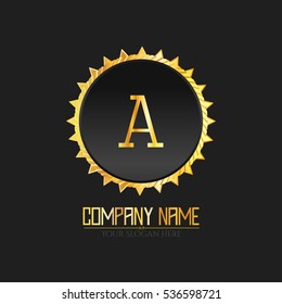 Vector Letter A Business Luxury Logo template Calligraphy template