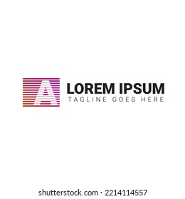 vector letter A business template logo design.