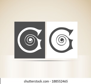 Vector letter C art deco alphabet 