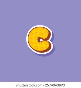 Vector letter C cheese logo design template inspiration, vector illustration.