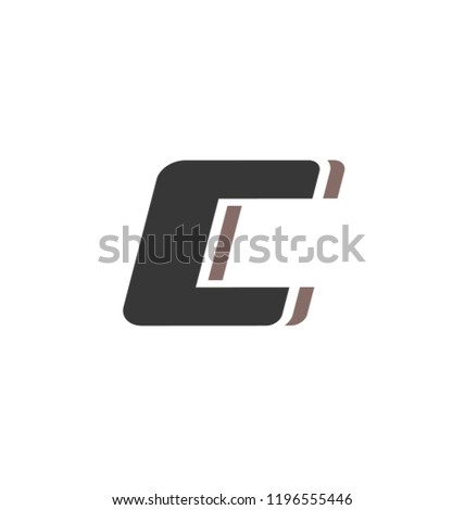 Vector Letter C Digital Style Symbol Stock Vector Royalty Free