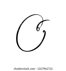 VECTOR LETTER C. HAND LETTERING. LOGO LETTER C