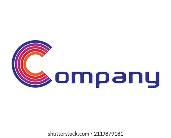 logotipo de letra vectorial C para la empresa.