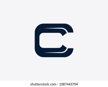 Vector letter C logo design template. Alphabet label for branding and identity. Lettering emblem sign isolated on background. ABC typeface character symbol illustration