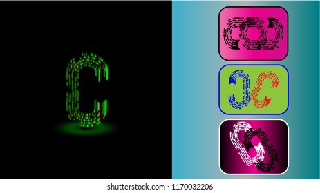 vector letter c logo design template