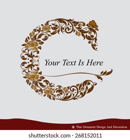 Vector of Letter C in the old vintage style. ABC concept type as logo. Typography design