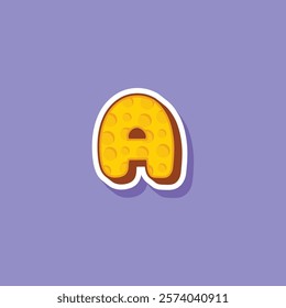 Vector letter A cheese logo design template inspiration, vector illustration.
