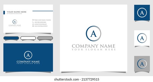 Vector Letter A Circle style with Branding designs template. Graphic Design icon symbol for Business