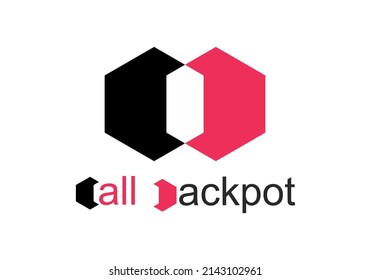 Vektor Brief CJ und Text CALL JACKPOT, für kostenloses Logo Design.