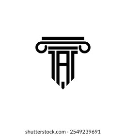 Vector letter A Column logo design template inspiration, vector illustration.