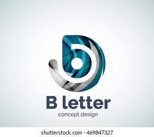 Vector letter concept logo template, abstract business icon