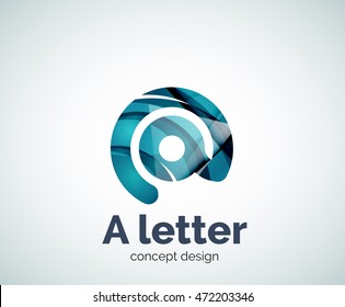 Vector A letter concept logo template, abstract business icon