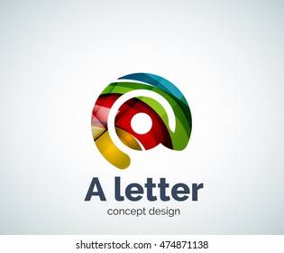 Vetor Um modelo de logotipo de conceito de letra, ícone de negócios abstrato