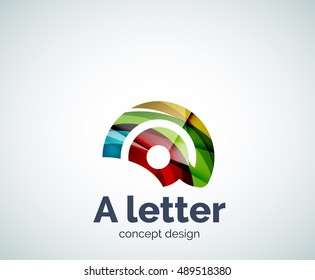 Vector Una plantilla de logotipo de concepto de letra, icono de negocio abstracto