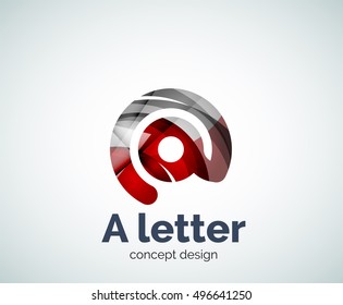 Vector A letter concept logo template, abstract business icon