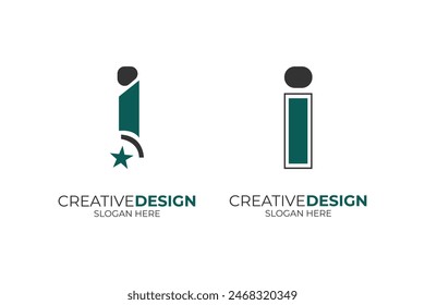 vector Letter i creative business company icon logo design