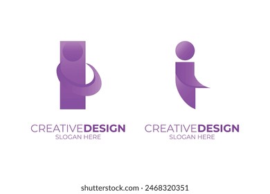 vector Letter i creative business company icon logo design