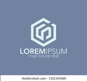 Vector letter CS logo. hexagon logo