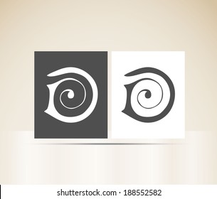 Vector letter D art deco alphabet 