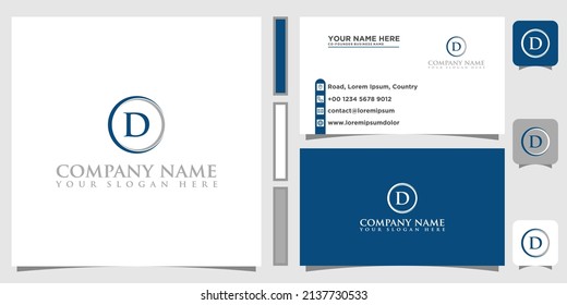 Vector Letter D Circle style with Branding designs template Graphic Design icon symbol for Business