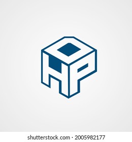 Logo de la letra vector D H P Hive